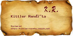 Kittler Renáta névjegykártya