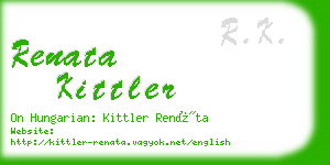 renata kittler business card